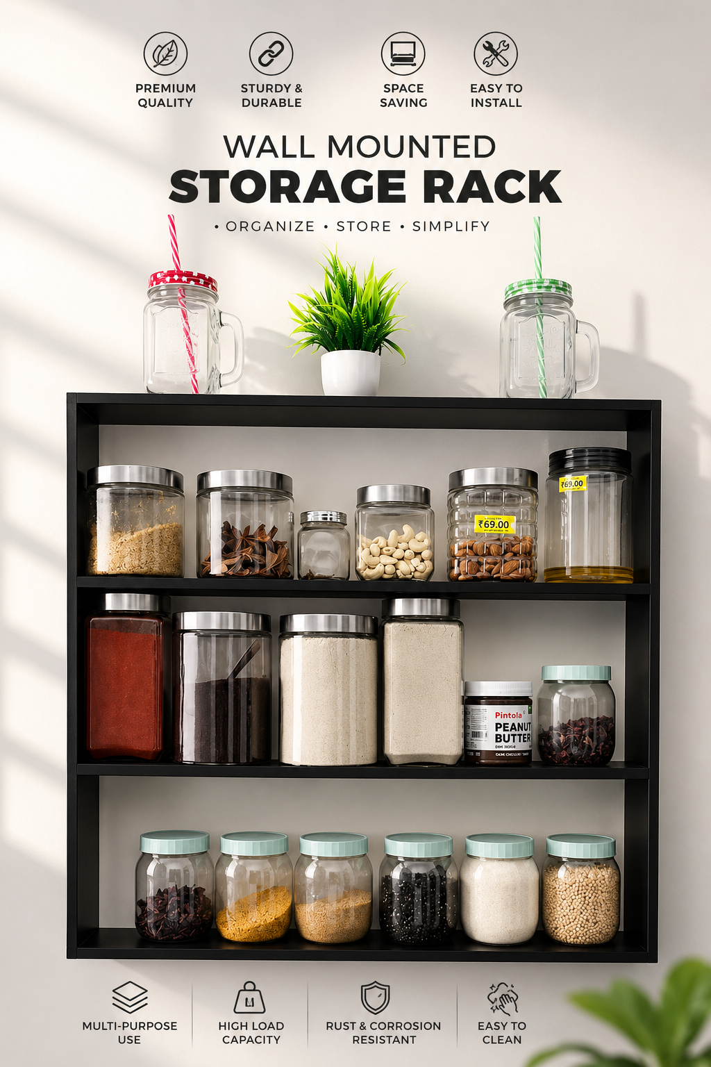 Kitchen Rack – Space-Saving Kitchen Storage Organizer