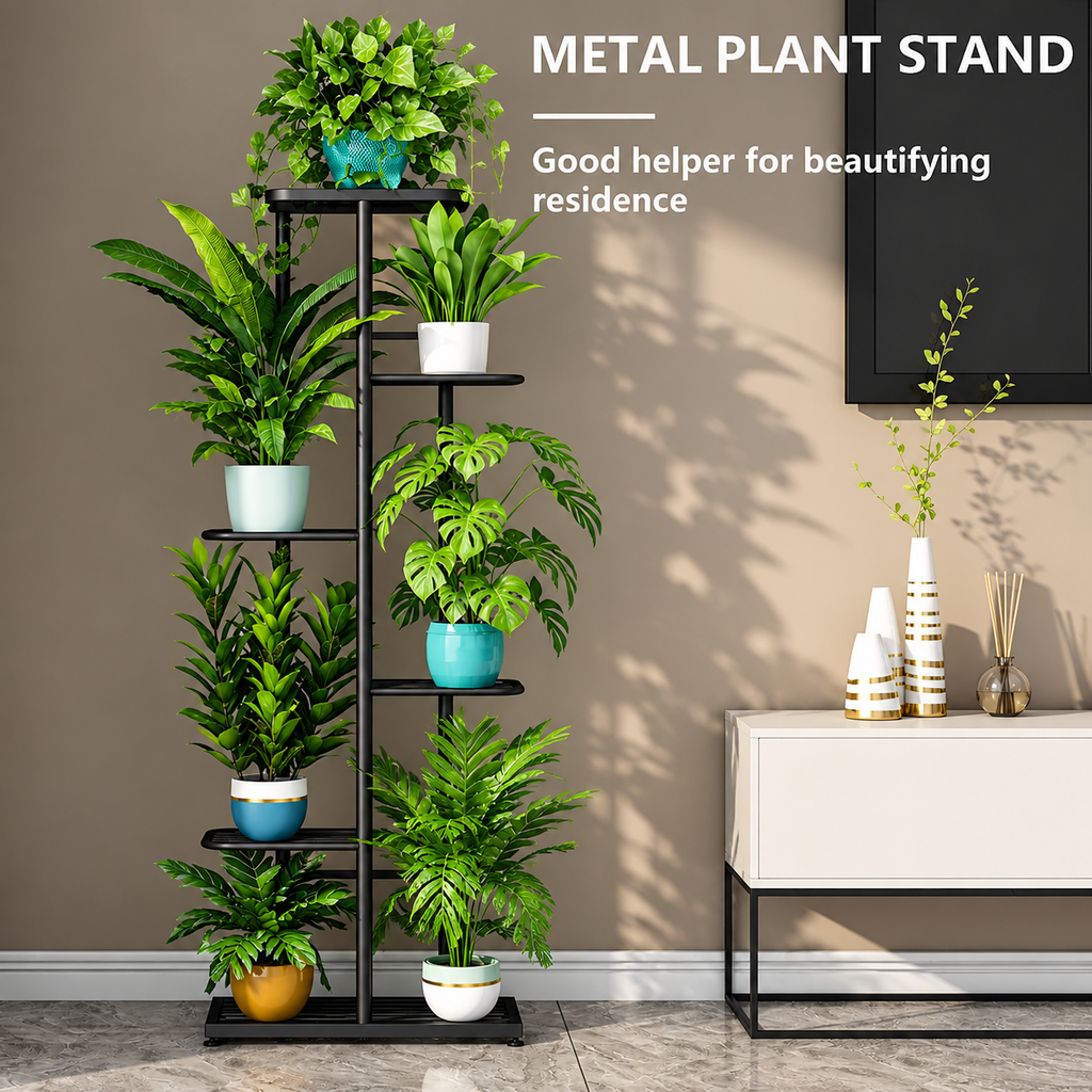 Iron Plant Stand for Home & Balcony | Indoor Plant Holder for Flower Pots