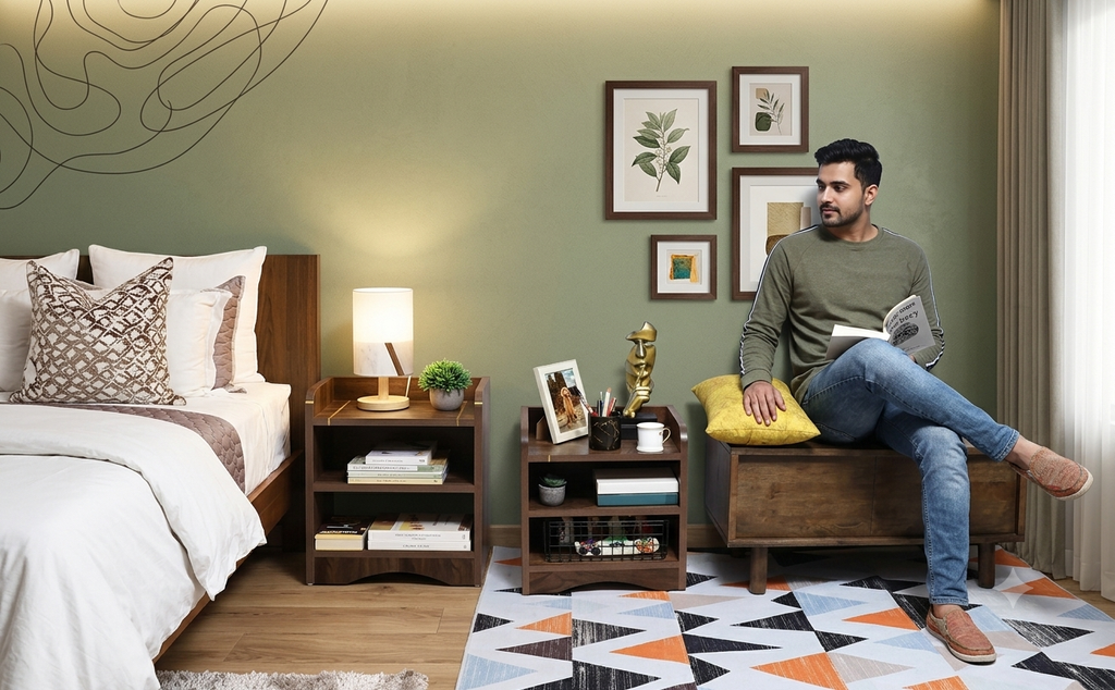3-tier open shelf side table for bedroom and living room